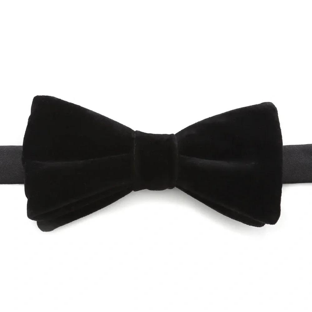 OX & BULL TRADING CO. VDP VINCENT DE PAUL MENS VELVET BOW TIE BLACK OS NWOT